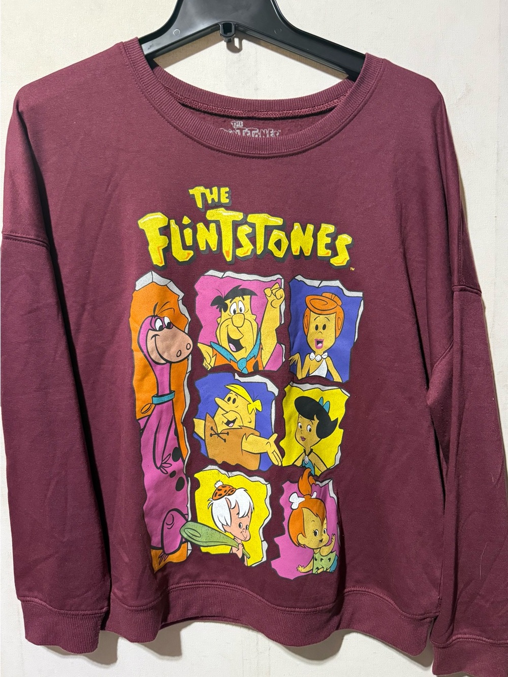 The Flintstones Graphic Crewneck Sweatshirt - Maroon